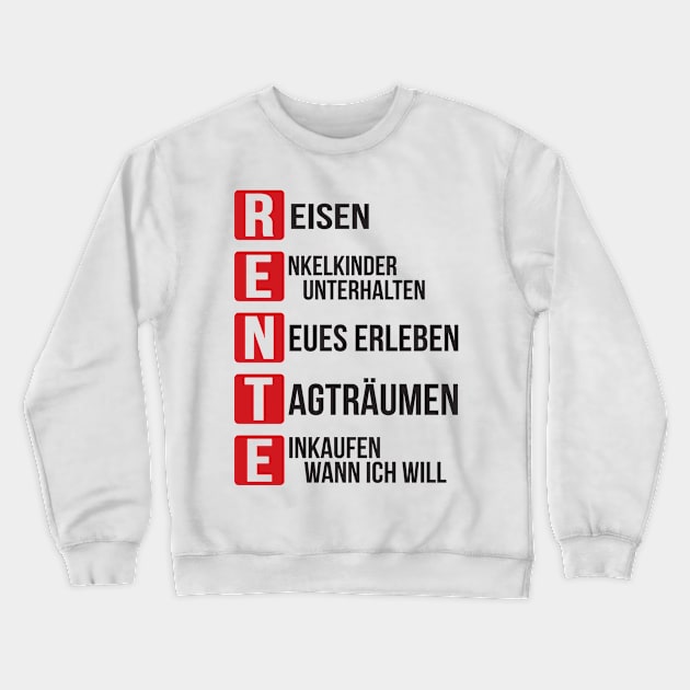 Rente Kreuzworträtsel (black) Crewneck Sweatshirt by nektarinchen